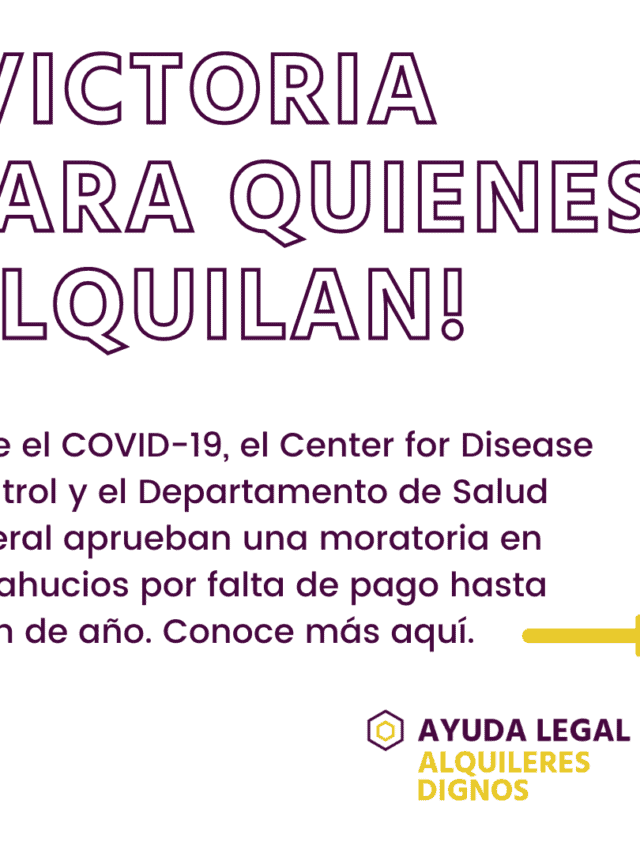 Solicite una moratoria en desahucios por COVID-19