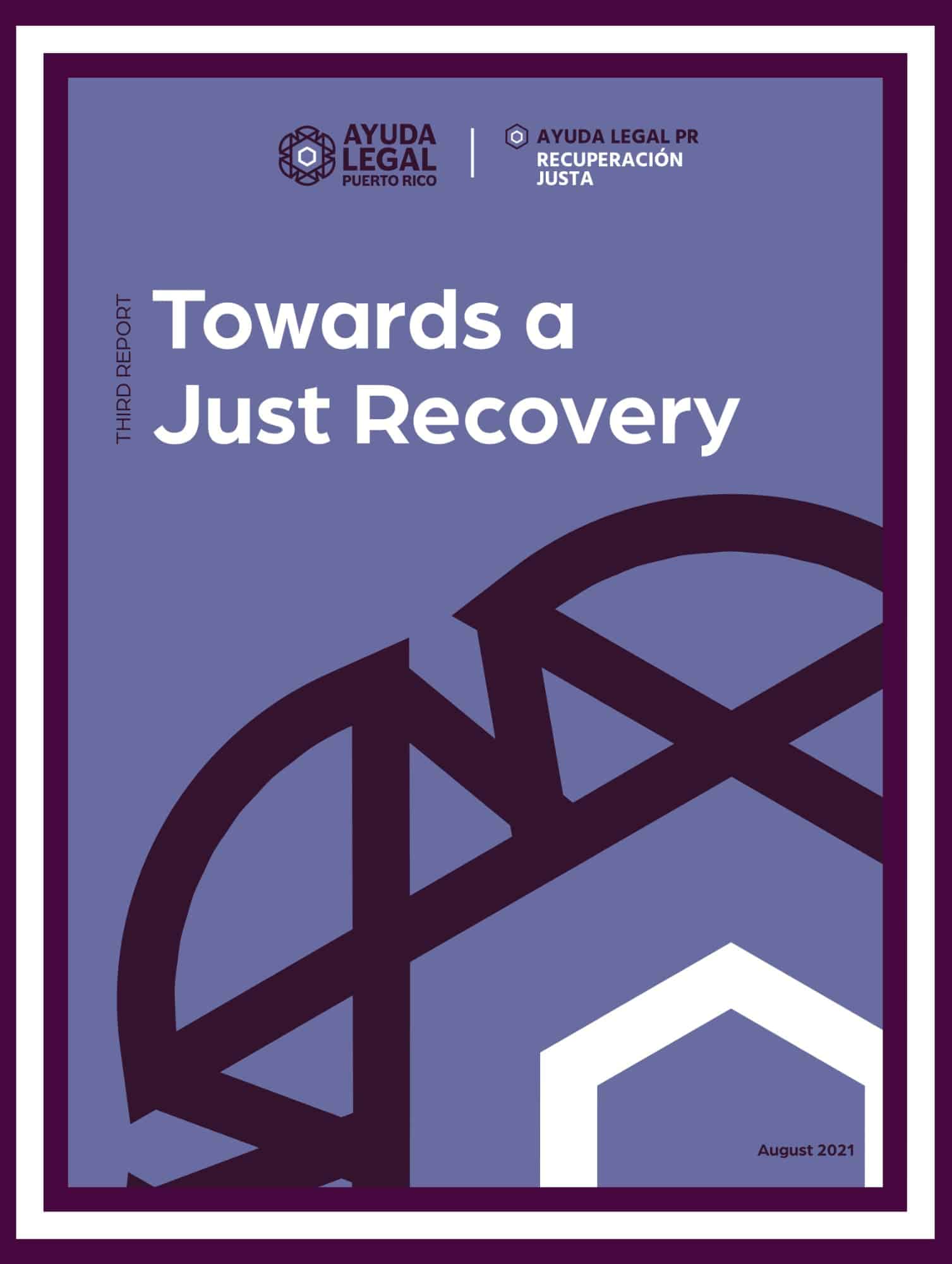 Just Recovery third report cover